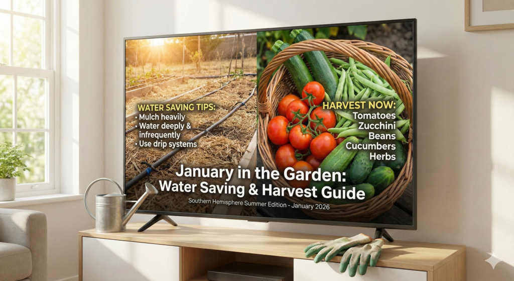 January in the Garden Water Saving & Harvest Guide