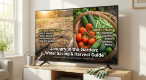 January in the Garden Water Saving & Harvest Guide