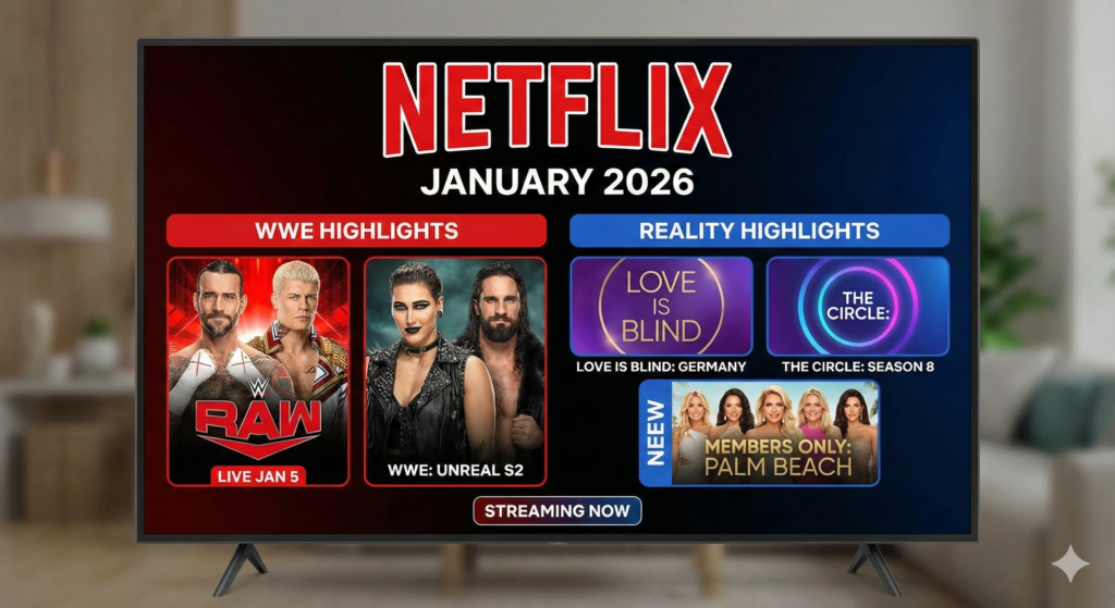 Netflix January 2026 Lineup WWE + Reality Highlights
