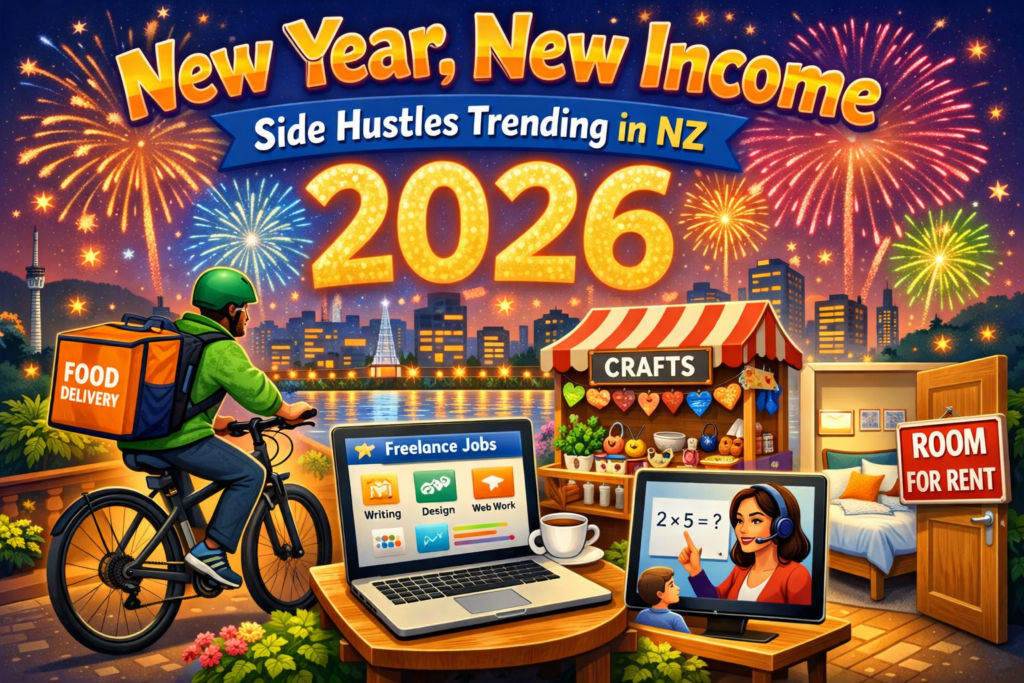Explore trending side hustles in NZ for 2026 to beat the cost of living. From AI gigs to local delivery, learn how to map your skills and handle IRD taxes.